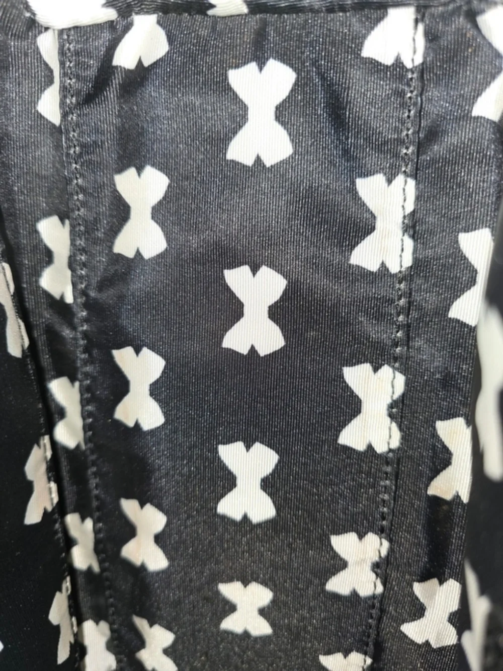 Classic Kate Spade 2-Tone White and Black Bow Tote Circa 2013